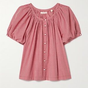 🆕 DOEN June Top in Cerise Paris Gingham